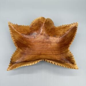 Hand Carved Wooden Starfish Bowl Table Accent Decoration Made in Jamaica 12”